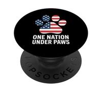 American Flag Dog Paw One Nation Under Paws USA PopSockets Adhesive PopGrip