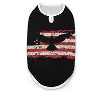 American Flag Dove Dog Shirts Patterned Pet Clothes Tank Top Sleeveless T-Shirt for Cats Puppy 2XL