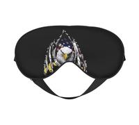 American Flag Eagle 10 American Flag Eagle Sleep Masks Adjustable Strap Soft Eye Mask for Women Men Travel Work Home