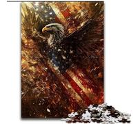 American Flag Eagle 1000 Piece Jigsaw Puzzles for Teenagers, Challenging Game for Is Ideal As A Gift for The Whole Family (50x75cm)