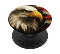 American Flag Eagle Artwork - Fierce Realistic Design Symbol PopSockets Adhesive PopGrip