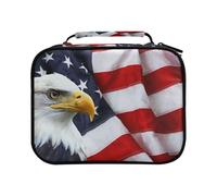 American Flag Eagle Colored Pencil Bag Large Capacity Pencil Case for Colouring Pencils Pen Bag Marker Organizer