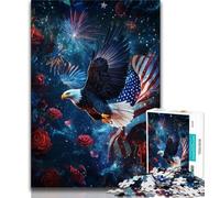 American Flag Eagle JigsawPuzzle 1000 Pieces for Adults,Challenging Game And Family Play for Is Ideal As A Gift for The Whole Family (50x75cm)
