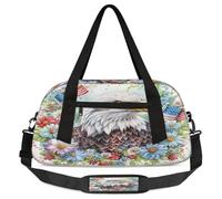 American Flag Eagle Kids Overnight Duffle Bags for Girls Boys, Eagle Daisy Lightweight Sports Gym Bag for Kids,Small Overnight Weekender Carry on Travel Bags Dance Bag, American Flag Eagle, 18.5L x