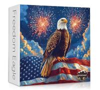 American Flag Eagle Puzzles for Adults 1000 Pieces，United States Country Patriotic Puzzles Faith，USA 4Th of July Jigsaw Puzzles 1000 Pieces,PICKFORU Freedom Eagle Puzzle