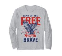 American Flag Eagle USA Patriot Graphic Long Sleeve T-Shirt