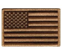 American Flag Embroidered Patch Camo Tan United States Tactical Subdued Military