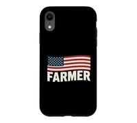 American Flag Farmer Patriotic Agriculture Farming Case for iPhone XR