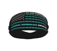 American Flag Fight Trigeminal Neuralgia Awareness Unisex Hair Band Moisture Wicking Hairband Elastic Sports Headband For Workout Running Cycling