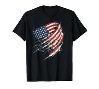 American Flag Fighter Jets Military Fighter Jets Flying Value Graphic T-Shirt, Men, Black, XL