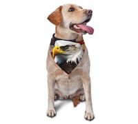 American Flag Fire Dog Bandana Pet Scarf Accessories for Small Medium Dogs Cats Photo Prop, Triangle Pet Bandanas Adjustable Puppy Bib Washable Dog Kerchief Puppy Neckerchief