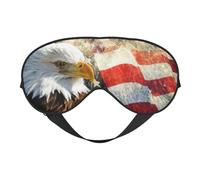 American Flag Fire Eagle Print Sleep Mask Eye Masks Blindfold Eye Cover Eyeshade for Night Sleeping Travel Airplane Ues