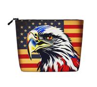 American Flag Fire Eagle Versatile Travel Toiletry Bag Makeup Bag, Perfect for Daily Use and Business Trips