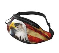 American Flag Fire Fanny Pack for Men Women Crossbody Waist Bag Waterproof Sports Belt Bag Outdoor Hip Pack