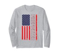 American Flag Firefighter USA United States Long Sleeve T-Shirt