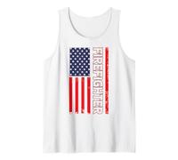American Flag Firefighter USA United States Tank Top