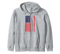 American Flag Firefighter USA United States Zip Hoodie