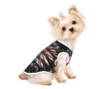 American Flag Firework print Dog Shirts for Small Dogs Stretchy T-Shirts Lightweight Tank Top Sleeveless Striped Vest
