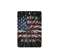 American Flag Firework Printing 10 Pcs Air Freshener Cards,Car Scented Hanging Sheets Air Freshener Set For Car Decoration