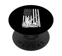 American Flag Fishing Enthusiast Design PopSockets Adhesive PopGrip