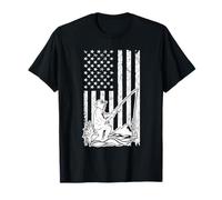 American Flag Fishing Enthusiast Design T-Shirt