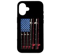American Flag Fishing Rod Case for iPhone 16