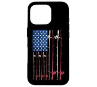 American Flag Fishing Rod Case for iPhone 16 Pro