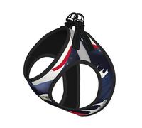 American Flag Fly Eagle 1 Print Dog Harness Reflective Pet Vest Harness Puppy Harnesses Leash Set,For Walking Training