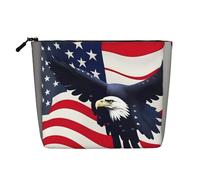 American Flag Fly Eagle 1 Versatile Travel Toiletry Bag Makeup Bag, Perfect for Daily Use and Business Trips