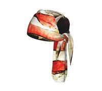 American Flag Fly Eagle Print Cycling Headwrap Under Helmet Skull Cap Sweat Wicking Quick Dry for Patriotic Event Gift