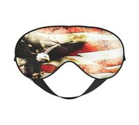 American Flag Fly Eagle Print Sleep Mask Eye Masks Blindfold Eye Cover Eyeshade for Night Sleeping Travel Airplane Ues