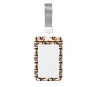 American Flag Fly Eagle Printed Id Card Badge Holder with Neck Strap Waterproof Name Card Holder Plastic Vertical Sleeve Pocket