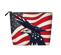 American Flag Fly Eagle Versatile Travel Toiletry Bag Makeup Bag, Perfect for Daily Use and Business Trips