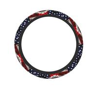 American flag flying Printed Steering Wheel Cover Elastic And Anti-Slip Protective Cover Suitable For Cars And SUVs