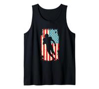 American Flag Football Player Touchdown Sport USA Tank Top