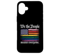 American Flag Gay Pride Month We The People Means Everyone Case for iPhone 16 Plus