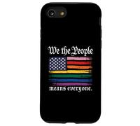 American Flag Gay Pride Month We The People Means Everyone Case for iPhone SE (2020) / 7/8