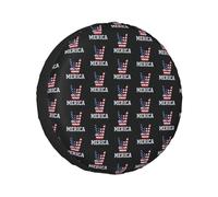 American Flag Gestures Spare Tires Cover Wheel Protectors Waterproof Dust Proof For Jeep Vehicle Suv Trailer Rv Truck