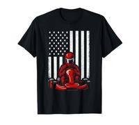 American Flag Go Kart Racing Design for Racers T-Shirt