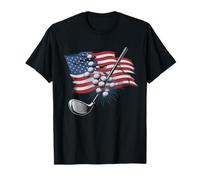 American Flag Golf Tshirt Men Women Golf Club Golfer Golfing T-Shirt