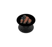 American Flag Gorilla 4th Of July PopSockets Adhesive PopGrip