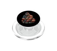 American Flag Gorilla 4th Of July PopSockets PopGrip for MagSafe