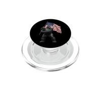 American Flag Gorilla 4th Of July PopSockets PopGrip for MagSafe