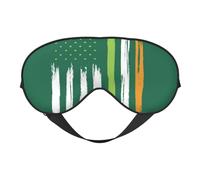 American Flag Green Stripes 6 American Flag Green Stripes Sleep Masks Adjustable Strap Soft Eye Mask for Women Men Travel Work Home
