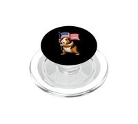 American Flag Guinea Pig 4th Of July PopSockets PopGrip for MagSafe