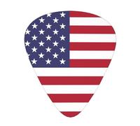 American flag Guitar picks, 12 pieces per pack, 3 different thicknesses, suitable for guitar, bass, ukulele and other instruments.