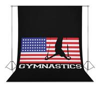 American Flag Gymnastics Photo Backdrop Polyethylene Studio Background for Photography Video Broadcast Photoshoot