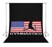 American Flag Gymnastics Photo Backdrop Polyethylene Studio Background for Photography Video Broadcast Photoshoot