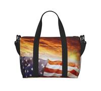 American Flag Hand Travel Bag - Lightweight and Versatile Travel Companion with Spacious Design, Multi-Purpose Bag, Luggage Bag, Beach Bag, Gym Bag, Sports Bag