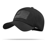American Flag Hat, Adjustable Fit USA Baseball Cap for Men Women, Dad Hats, Outdoor Ball Caps for Casual Wear, Black, One size